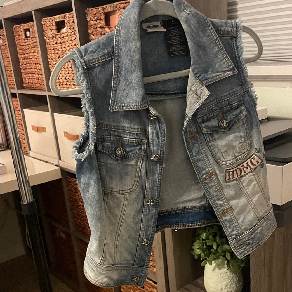 Harley-Davidson Blue Denim Vest with HDMC Patch